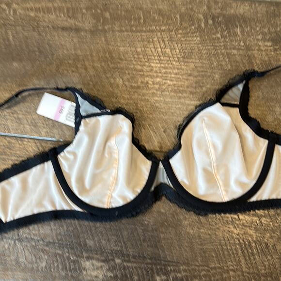 NWT PARAMOUR Felina LouLou Black Lace Unlined Underwire Bra 34D - Picture 4 of 11